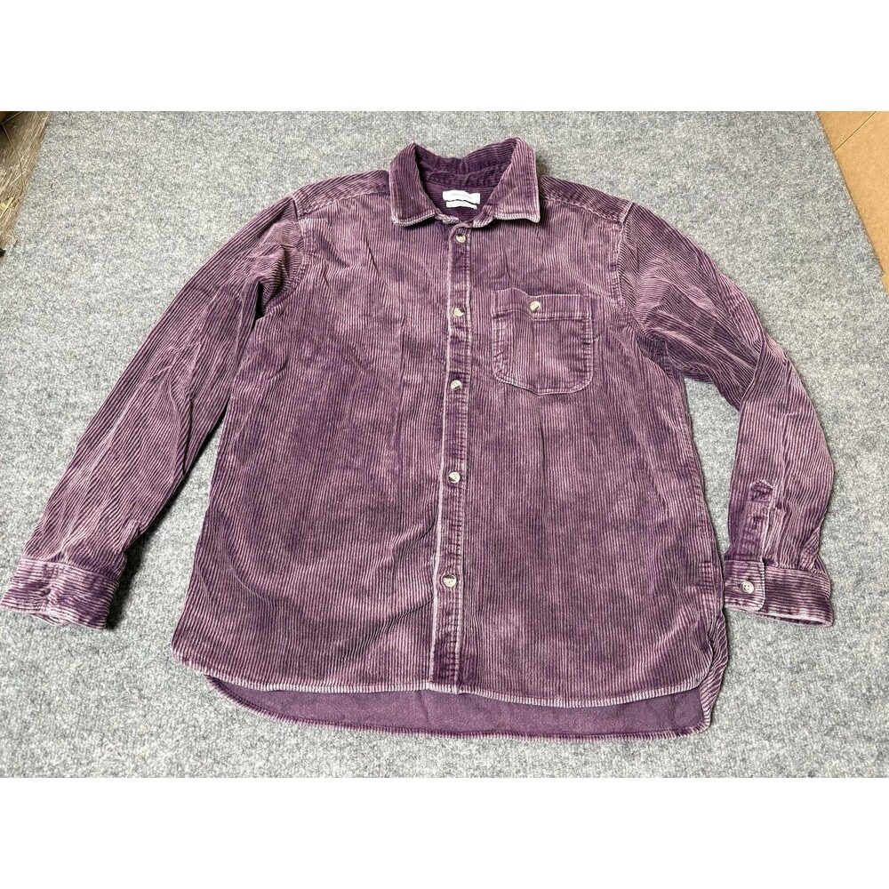 Urban Outfitters Shirt Mens L Purple Corduroy Long Sleeve Button-Up Casual